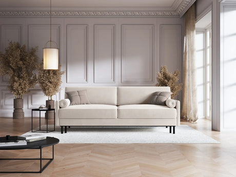 Scott 3-Sitzer Sofa, umwandelbar mit Schlaffunktion, mit Bezug aus Samt oder Strukturstoff, 212x97 cm – Bild 2