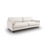 Scott 3-Sitzer Sofa, umwandelbar mit Schlaffunktion, mit Bezug aus Strukturierter Stoff (Meg351) in Leichtes Beige, 212x97 cm – Bild 4