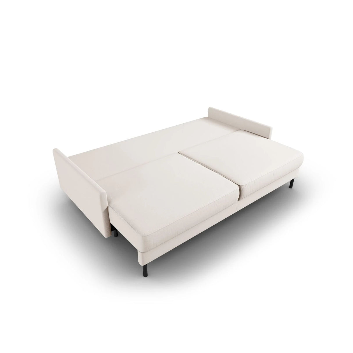 Scott 3-Sitzer Sofa, umwandelbar mit Schlaffunktion, mit Bezug aus Strukturierter Stoff (Meg351) in Leichtes Beige, 212x97 cm – Bild 5