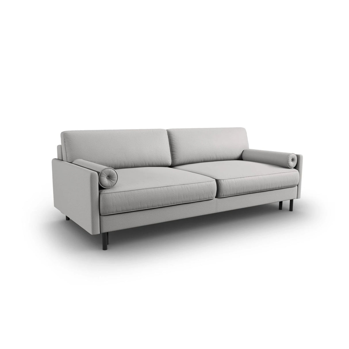 Scott 3-Sitzer Sofa, umwandelbar mit Schlaffunktion, mit Bezug aus Strukturierter Stoff (Meg363) in Hellgrau, 212x97 cm – Bild 4