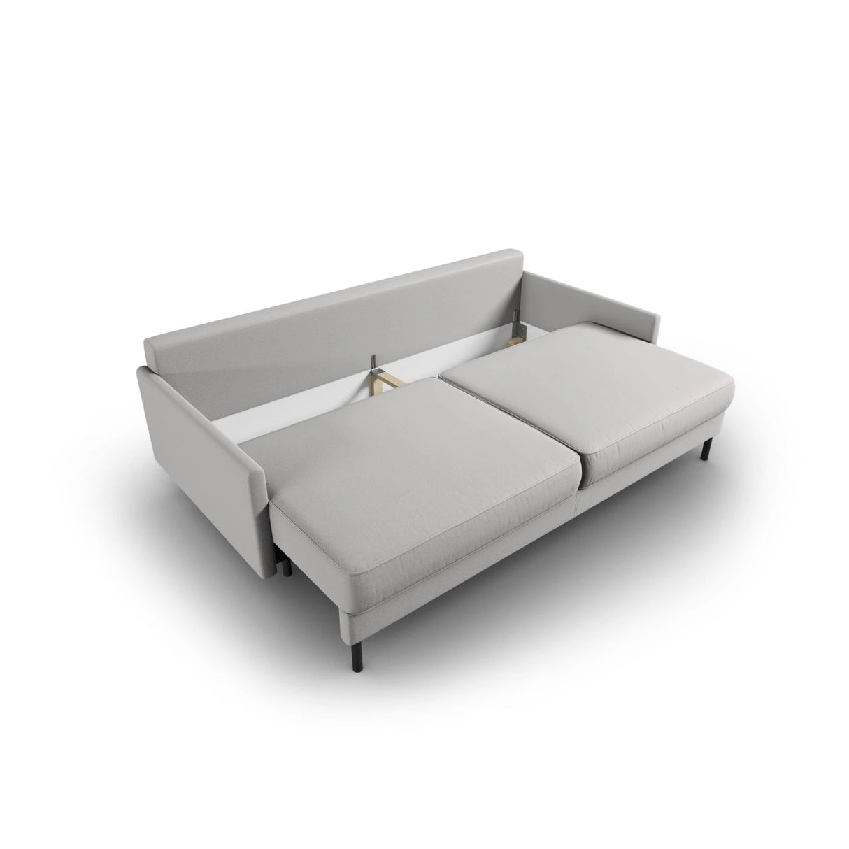 Scott 3-Sitzer Sofa, umwandelbar mit Schlaffunktion, mit Bezug aus Strukturierter Stoff (Meg363) in Hellgrau, 212x97 cm – Bild 6