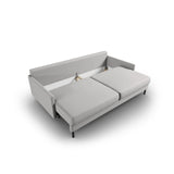 Scott 3-Sitzer Sofa, umwandelbar mit Schlaffunktion, mit Bezug aus Strukturierter Stoff (Meg363) in Hellgrau, 212x97 cm – Bild 6