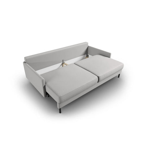 Scott 3-Sitzer Sofa, umwandelbar mit Schlaffunktion, mit Bezug aus Strukturierter Stoff (Meg363) in Hellgrau, 212x97 cm – Bild 6