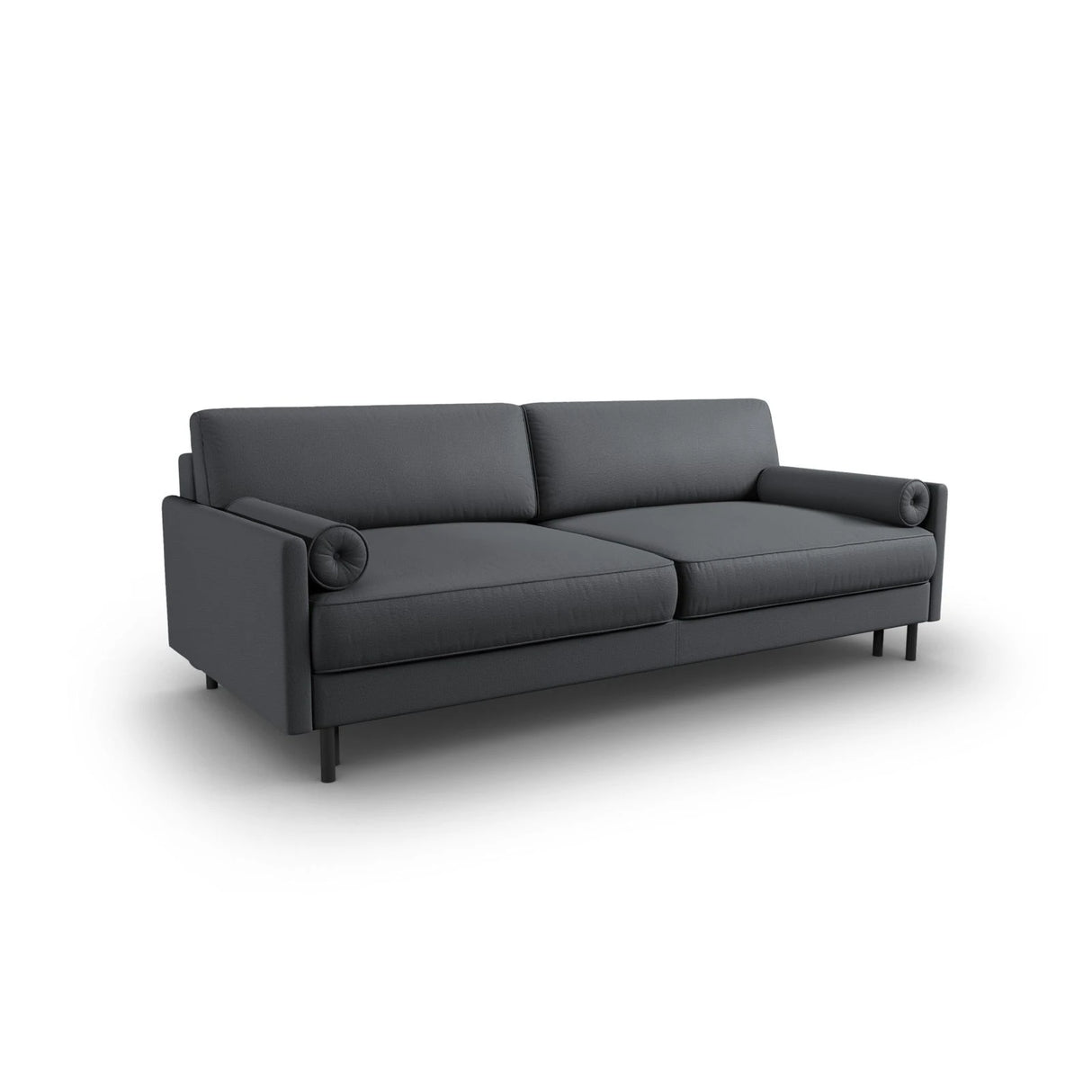 Scott 3-Sitzer Sofa, umwandelbar mit Schlaffunktion, mit Bezug aus Strukturierter Stoff (Meg367) in Dunkelgrau, 212x97 cm – Bild 4