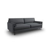 Scott 3-Sitzer Sofa, umwandelbar mit Schlaffunktion, mit Bezug aus Strukturierter Stoff (Meg367) in Dunkelgrau, 212x97 cm – Bild 4