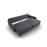Scott 3-Sitzer Sofa, umwandelbar mit Schlaffunktion, mit Bezug aus Strukturierter Stoff (Meg367) in Dunkelgrau, 212x97 cm – Bild 6