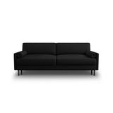 Scott 3-Sitzer Sofa, umwandelbar mit Schlaffunktion, mit Bezug aus Strukturierter Stoff (Meg368) in Schwarz, 212x97 cm – Bild 1