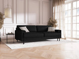 Scott 3-Sitzer Sofa, umwandelbar mit Schlaffunktion, mit Bezug aus Strukturierter Stoff (Meg368) in Schwarz, 212x97 cm – Bild 2