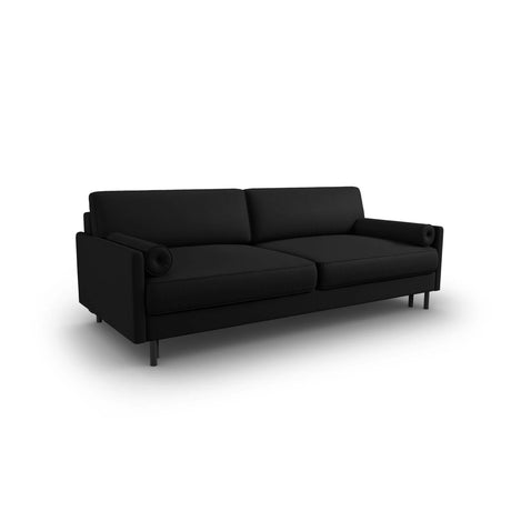 Scott 3-Sitzer Sofa, umwandelbar mit Schlaffunktion, mit Bezug aus Strukturierter Stoff (Meg368) in Schwarz, 212x97 cm – Bild 4