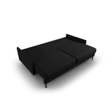 Scott 3-Sitzer Sofa, umwandelbar mit Schlaffunktion, mit Bezug aus Strukturierter Stoff (Meg368) in Schwarz, 212x97 cm – Bild 5