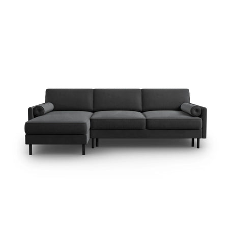 Scott 4-Sitzer Sofa, Linke Seite, umwandelbar mit Schlaffunktion, mit Bezug aus Samt (Blu14) in Grau, 212x142 cm – Bild 1