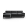 Scott 4-Sitzer Sofa, Linke Seite, umwandelbar mit Schlaffunktion, mit Bezug aus Samt (Blu14) in Grau, 212x142 cm – Bild 1