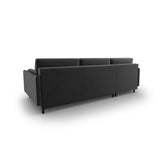 Scott 4-Sitzer Sofa, Linke Seite, umwandelbar mit Schlaffunktion, mit Bezug aus Samt (Blu14) in Grau, 212x142 cm – Bild 8