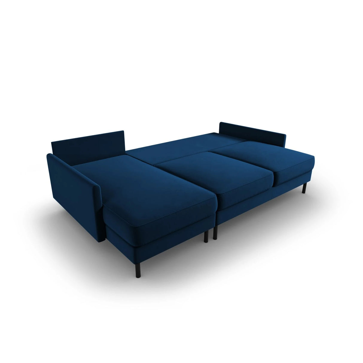 Scott 4-Sitzer Sofa, Linke Seite, umwandelbar mit Schlaffunktion, mit Bezug aus Samt (Blu86) in Königsblau, 212x142 cm – Bild 6