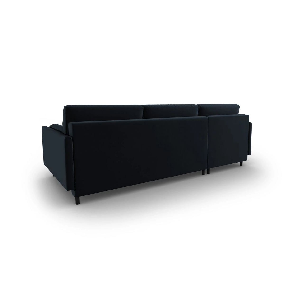 Scott 4-Sitzer Sofa, Linke Seite, umwandelbar mit Schlaffunktion, mit Bezug aus Samt (Blu89) in Dunkelblau, 212x142 cm – Bild 8