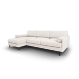 Scott 4-Sitzer Sofa, Linke Seite, umwandelbar mit Schlaffunktion, mit Bezug aus Strukturierter Stoff (Meg351) in Leichtes Beige, 212x142 cm – Bild 4
