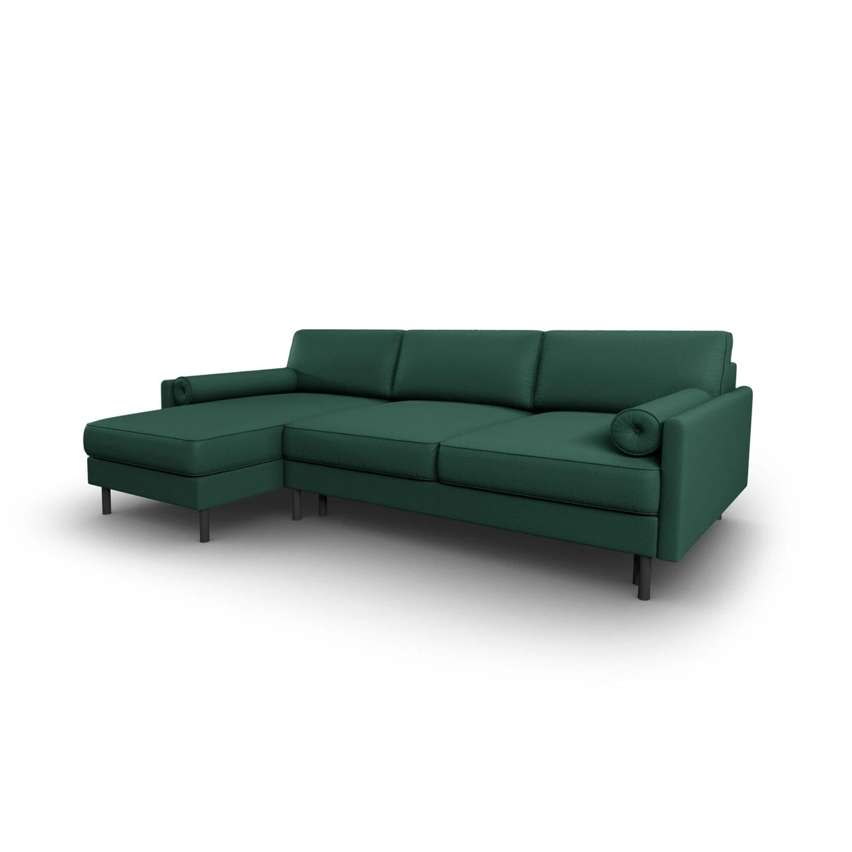Scott 4-Sitzer Sofa, Linke Seite, umwandelbar mit Schlaffunktion, mit Bezug aus Strukturierter Stoff (Meg359) in Grün, 212x142 cm – Bild 4