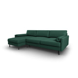 Scott 4-Sitzer Sofa, Linke Seite, umwandelbar mit Schlaffunktion, mit Bezug aus Strukturierter Stoff (Meg359) in Grün, 212x142 cm – Bild 4
