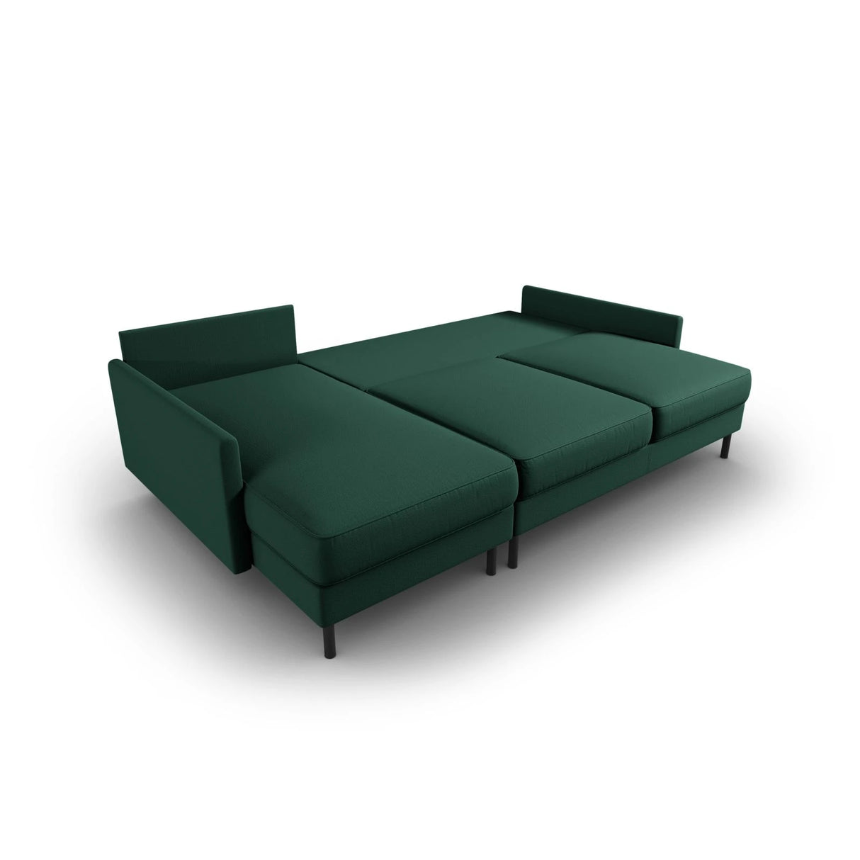 Scott 4-Sitzer Sofa, Linke Seite, umwandelbar mit Schlaffunktion, mit Bezug aus Strukturierter Stoff (Meg359) in Grün, 212x142 cm – Bild 6