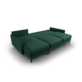 Scott 4-Sitzer Sofa, Linke Seite, umwandelbar mit Schlaffunktion, mit Bezug aus Strukturierter Stoff (Meg359) in Grün, 212x142 cm – Bild 6