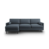 Scott 4-Sitzer Sofa, Linke Seite, umwandelbar mit Schlaffunktion, mit Bezug aus Strukturierter Stoff (Meg361) in Blau, 212x142 cm – Bild 1