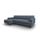 Scott 4-Sitzer Sofa, Linke Seite, umwandelbar mit Schlaffunktion, mit Bezug aus Strukturierter Stoff (Meg361) in Blau, 212x142 cm – Bild 4