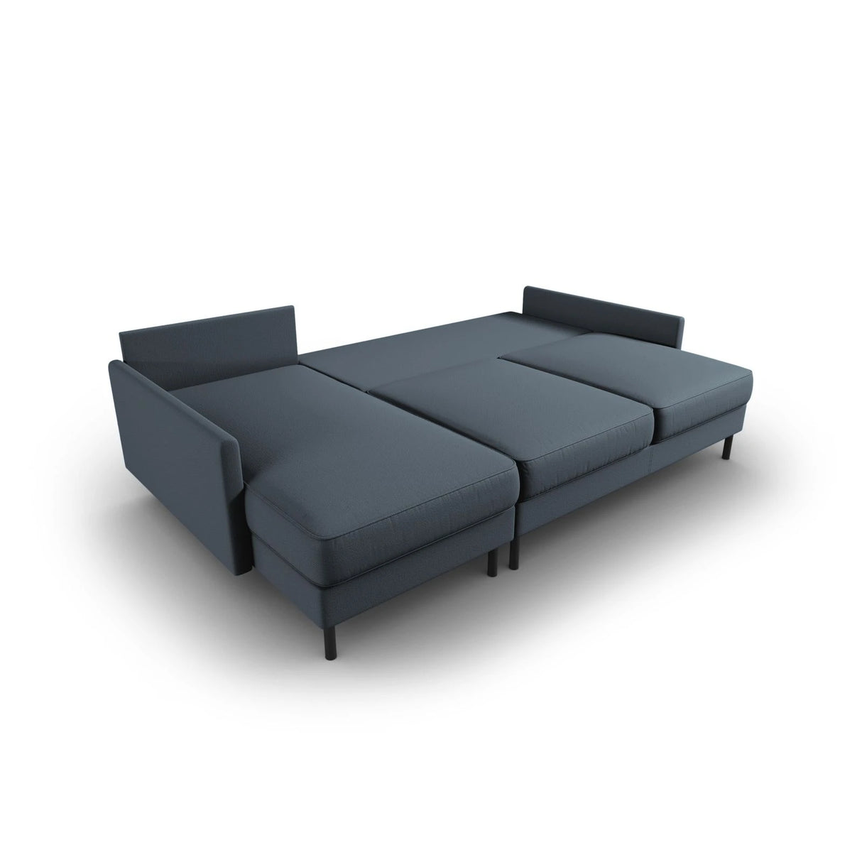 Scott 4-Sitzer Sofa, Linke Seite, umwandelbar mit Schlaffunktion, mit Bezug aus Strukturierter Stoff (Meg361) in Blau, 212x142 cm – Bild 6