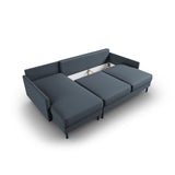 Scott 4-Sitzer Sofa, Linke Seite, umwandelbar mit Schlaffunktion, mit Bezug aus Strukturierter Stoff (Meg361) in Blau, 212x142 cm – Bild 7
