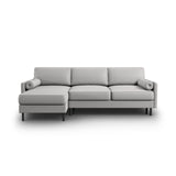 Scott 4-Sitzer Sofa, Linke Seite, umwandelbar mit Schlaffunktion, mit Bezug aus Strukturierter Stoff (Meg363) in Hellgrau, 212x142 cm – Bild 1
