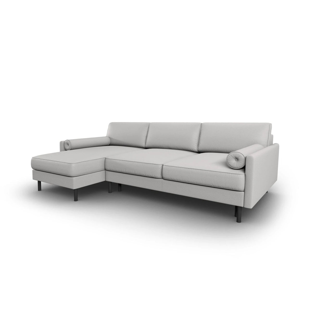 Scott 4-Sitzer Sofa, Linke Seite, umwandelbar mit Schlaffunktion, mit Bezug aus Strukturierter Stoff (Meg363) in Hellgrau, 212x142 cm – Bild 4