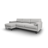Scott 4-Sitzer Sofa, Linke Seite, umwandelbar mit Schlaffunktion, mit Bezug aus Strukturierter Stoff (Meg363) in Hellgrau, 212x142 cm – Bild 4