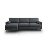 Scott 4-Sitzer Sofa, Linke Seite, umwandelbar mit Schlaffunktion, mit Bezug aus Strukturierter Stoff (Meg367) in Dunkelgrau, 212x142 cm – Bild 1