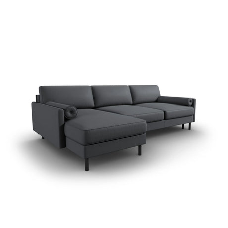 Scott 4-Sitzer Sofa, Linke Seite, umwandelbar mit Schlaffunktion, mit Bezug aus Strukturierter Stoff (Meg367) in Dunkelgrau, 212x142 cm – Bild 5