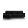 Scott 4-Sitzer Sofa, Linke Seite, umwandelbar mit Schlaffunktion, mit Bezug aus Strukturierter Stoff (Meg368) in Schwarz, 212x142 cm – Bild 1