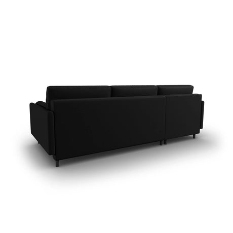 Scott 4-Sitzer Sofa, Linke Seite, umwandelbar mit Schlaffunktion, mit Bezug aus Strukturierter Stoff (Meg368) in Schwarz, 212x142 cm – Bild 8