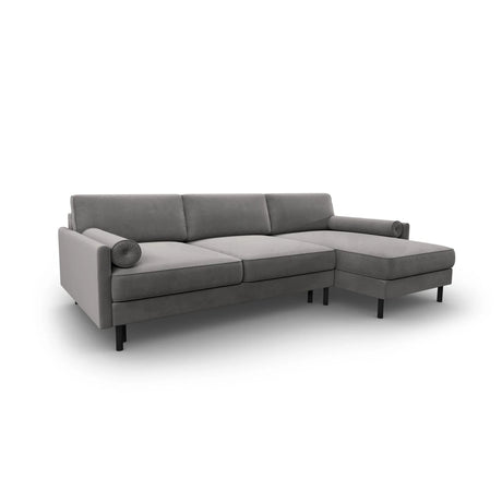 Scott 4-Sitzer Sofa, Rechte Seite, umwandelbar mit Schlaffunktion, mit Bezug aus Samt (Blu13) in Hellgrau, 212x142 cm – Bild 4
