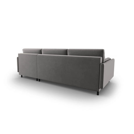 Scott 4-Sitzer Sofa, Rechte Seite, umwandelbar mit Schlaffunktion, mit Bezug aus Samt (Blu13) in Hellgrau, 212x142 cm – Bild 8