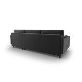 Scott 4-Sitzer Sofa, Rechte Seite, umwandelbar mit Schlaffunktion, mit Bezug aus Samt (Blu14) in Grau, 212x142 cm – Bild 8