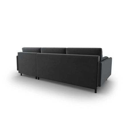 Scott 4-Sitzer Sofa, Rechte Seite, umwandelbar mit Schlaffunktion, mit Bezug aus Samt (Blu14) in Grau, 212x142 cm – Bild 8