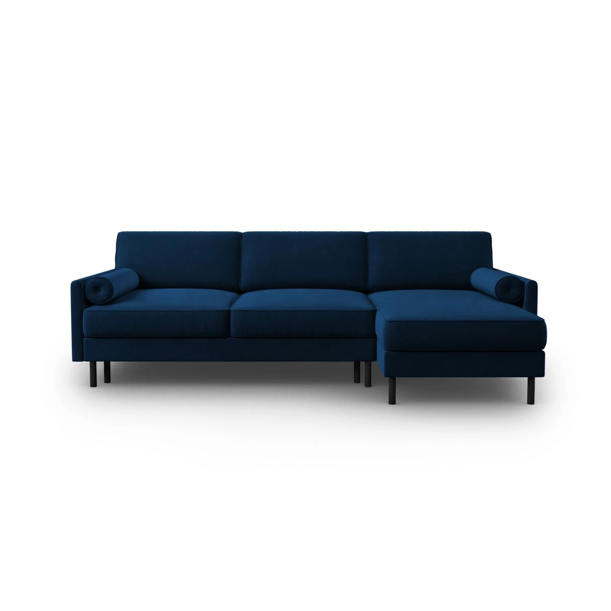 Scott 4-Sitzer Sofa, Rechte Seite, umwandelbar mit Schlaffunktion, mit Bezug aus Samt (Blu86) in Königsblau, 212x142 cm – Bild 1