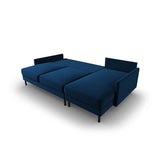 Scott 4-Sitzer Sofa, Rechte Seite, umwandelbar mit Schlaffunktion, mit Bezug aus Samt (Blu86) in Königsblau, 212x142 cm – Bild 6