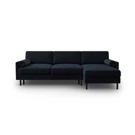 Scott 4-Sitzer Sofa, Rechte Seite, umwandelbar mit Schlaffunktion, mit Bezug aus Samt (Blu89) in Dunkelblau, 212x142 cm – Bild 1
