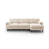 Scott 4-Sitzer Sofa, Rechte Seite, umwandelbar mit Schlaffunktion, mit Bezug aus Samt oder Strukturstoff, 212x142 cm – Bild 1