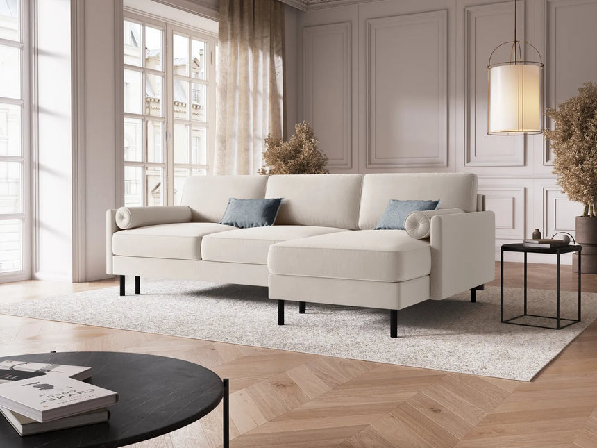 Scott 4-Sitzer Sofa, Rechte Seite, umwandelbar mit Schlaffunktion, mit Bezug aus Samt oder Strukturstoff, 212x142 cm – Bild 2