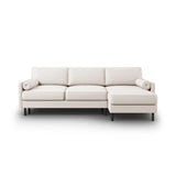 Scott 4-Sitzer Sofa, Rechte Seite, umwandelbar mit Schlaffunktion, mit Bezug aus Strukturierter Stoff (Meg351) in Leichtes Beige, 212x142 cm – Bild 1