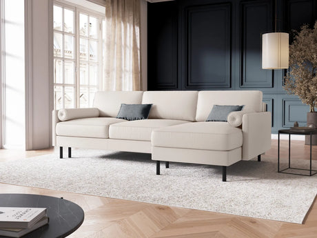 Scott 4-Sitzer Sofa, Rechte Seite, umwandelbar mit Schlaffunktion, mit Bezug aus Strukturierter Stoff (Meg351) in Leichtes Beige, 212x142 cm – Bild 2