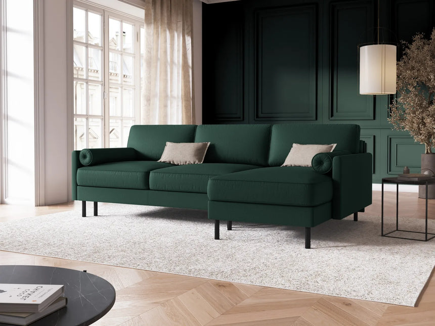 Scott 4-Sitzer Sofa, Rechte Seite, umwandelbar mit Schlaffunktion, mit Bezug aus Strukturierter Stoff (Meg359) in Grün, 212x142 cm – Bild 2