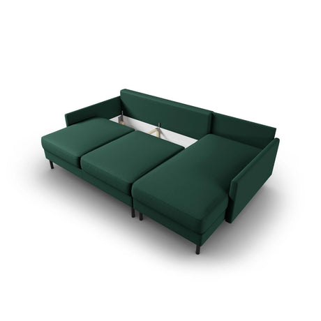 Scott 4-Sitzer Sofa, Rechte Seite, umwandelbar mit Schlaffunktion, mit Bezug aus Strukturierter Stoff (Meg359) in Grün, 212x142 cm – Bild 7