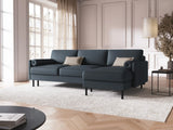 Scott 4-Sitzer Sofa, Rechte Seite, umwandelbar mit Schlaffunktion, mit Bezug aus Strukturierter Stoff (Meg361) in Blau, 212x142 cm – Bild 2