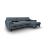 Scott 4-Sitzer Sofa, Rechte Seite, umwandelbar mit Schlaffunktion, mit Bezug aus Strukturierter Stoff (Meg361) in Blau, 212x142 cm – Bild 4